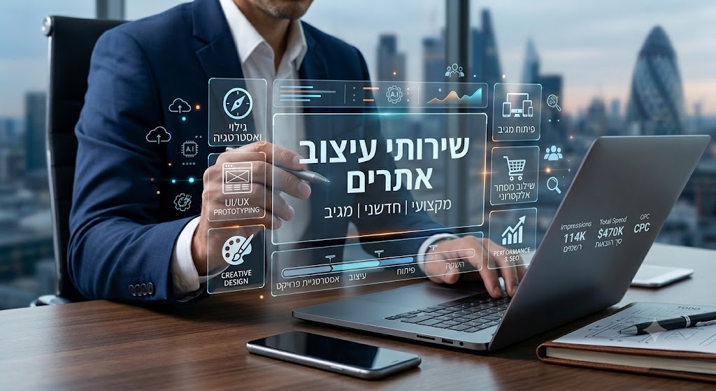 צוות website4u מתכנן ומעצב אתר בהתאמה אישית
