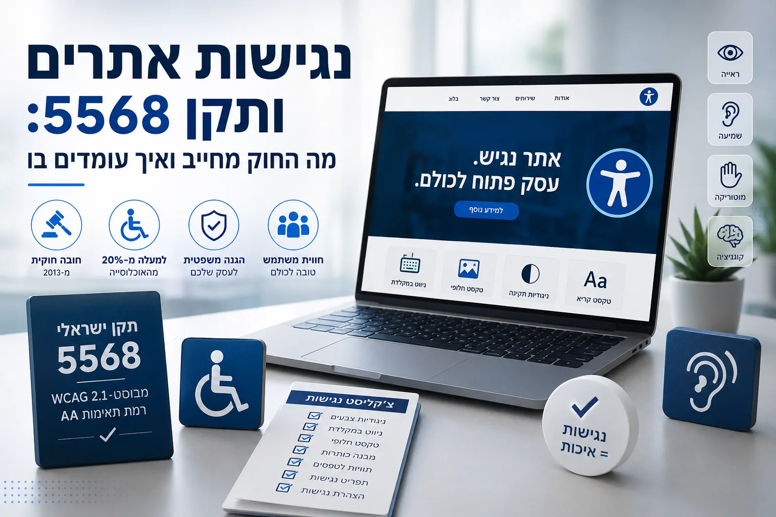 הנגשת אתר אינטרנט לפי תקן ישראלי 5568 ו-WCAG